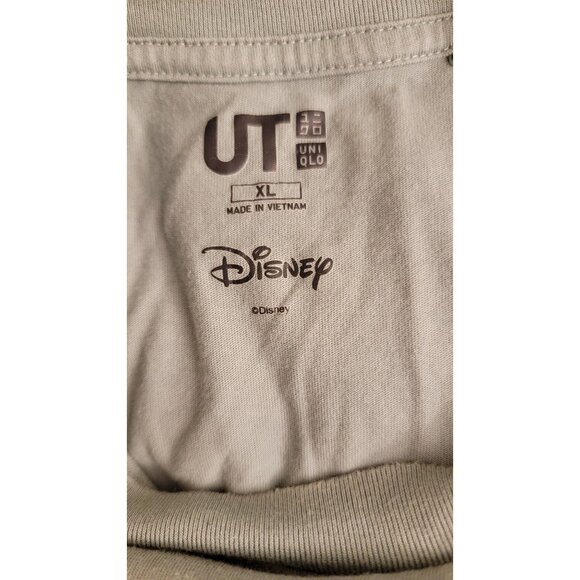 Uniqlo UT Disney XL Mickey Maze T-Shirt Light Olive Green - Picture 3 of 5